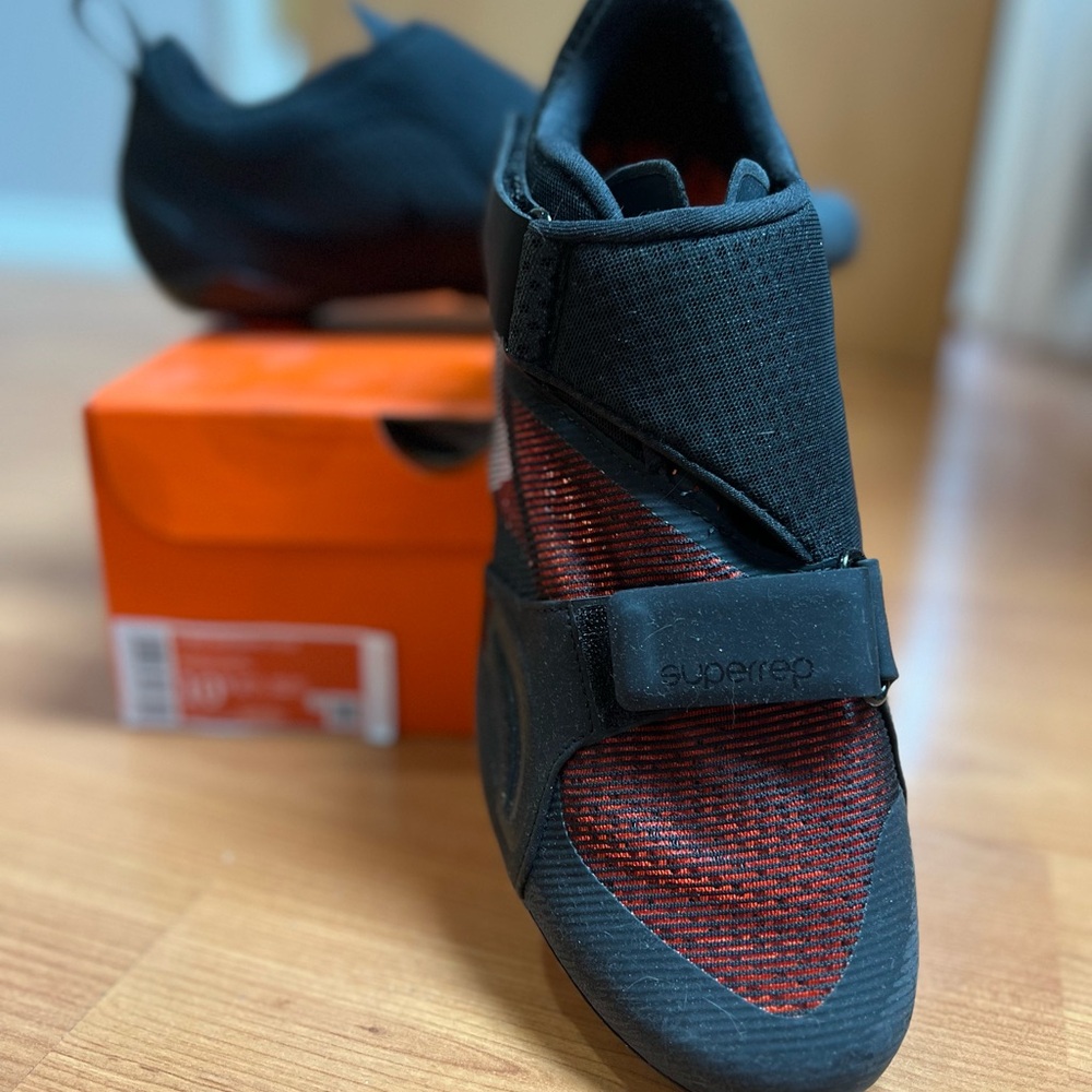 Mens Nike Black and Red Cycling Shoes